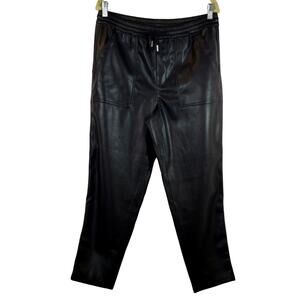 O BlankNYC Women's Black Faux Leather Chic Jogger Pants in No Guidance NWT 29
